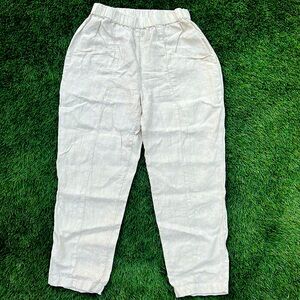 Mate organic linen pant in natural/cream Sz M